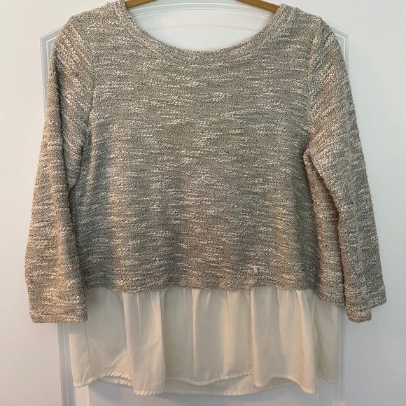 Anthropologie Postage Stamp Small sweater/blouse grey - Picture 2 of 6